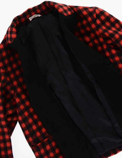 Paltoane N21 Kids Buffalo Check Wool Blend Coat Black Fete (BM 15702458) 4