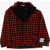 N°21 Kids Buffalo Check Wool Blend Coat Black