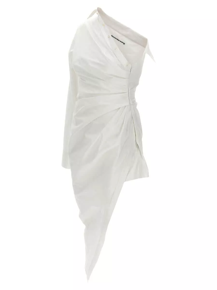 Fuste Alexander Wang Alexander Wang Asymmetrical Shirt Dress WHITE Femei (BM 15704522) 3