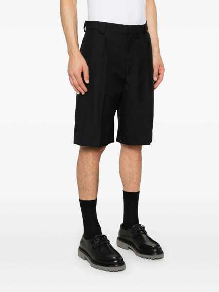 Pantaloni Gucci Gucci Gabardine Bermuda Shorts Black Barbati (BM 15707315) 3