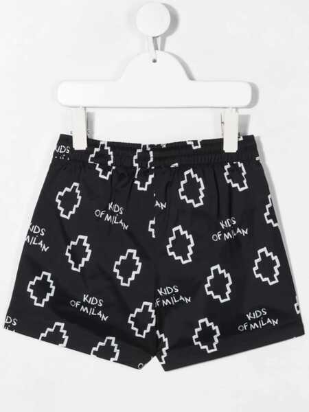 Costume de baie Marcelo Burlon Basic Logo Aop Beachwear Shor BLACK Baieti (BM 15716294) 2