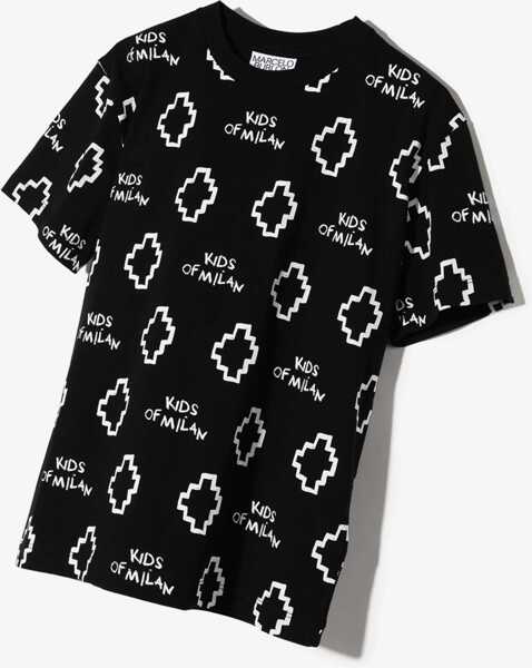 Tricouri Marcelo Burlon Multicolor Wings T-Shirt S/S BLACK Baieti (BM 15716297) 2