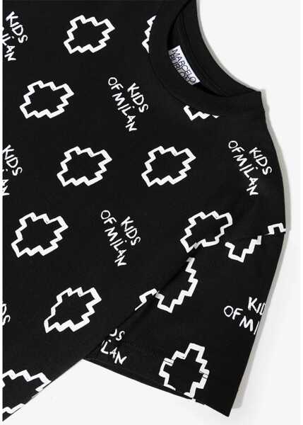 Tricouri Marcelo Burlon Multicolor Wings T-Shirt S/S BLACK Baieti (BM 15716297) 3