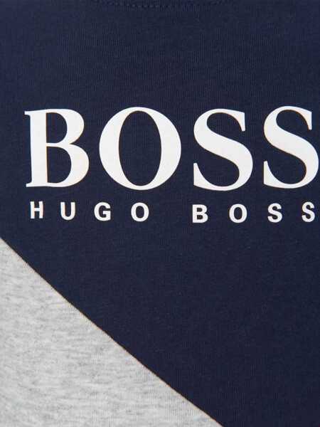 Tricouri Hugo Boss Long Sleeve Tee Shirt BLUE Baieti (BM 15716342) 4