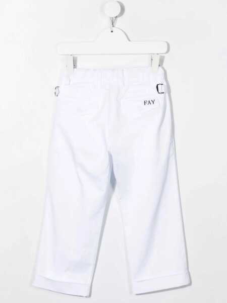 Pantaloni casual Fay Fabric Pants WHITE Baieti (BM 15716387) 2