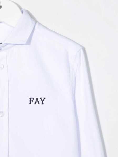 Camasi casual Fay Fabric Shirts WHITE Baieti (BM 15716492) 3