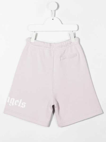 Pantaloni scurti Palm Angels Fleece Girl Short Logo LILAC Fete (BM 15716507) 2