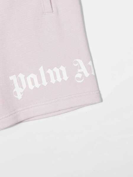 Pantaloni scurti Palm Angels Fleece Girl Short Logo LILAC Fete (BM 15716507) 3