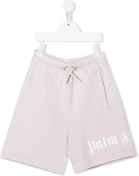 Pantaloni scurti Palm Angels Fleece Girl Short Logo LILAC Fete (BM 15716507) 1