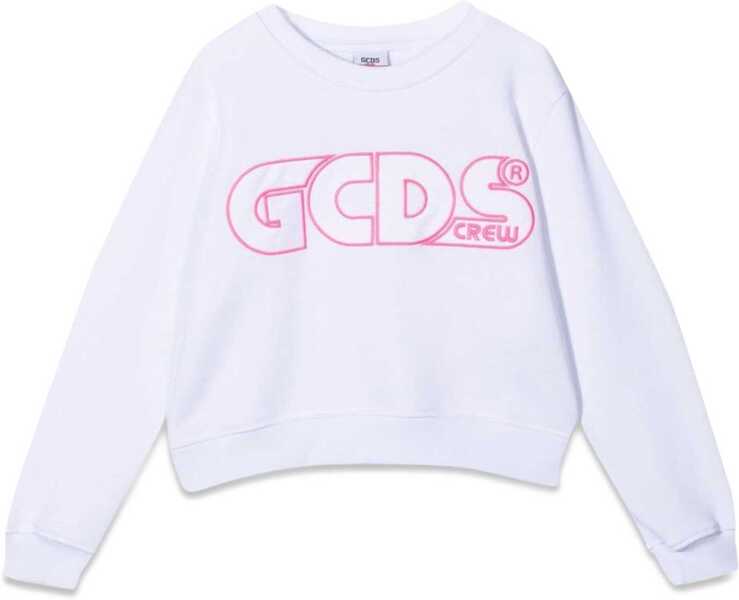 Hanorace GCDS Sweatshirt Cropped Girl WHITE Fete (BM 15716576) 1