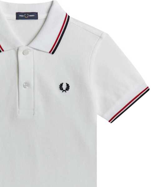 Camasi elegante Fred Perry Kids Twin Tipped Shirt WHITE Baieti (BM 15716678) 2