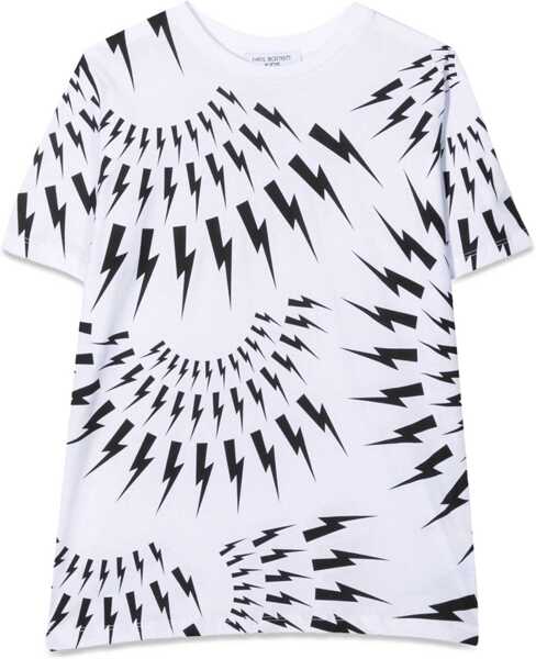 Tricouri Neil Barrett Jersey Boy T-Shirt WHITE Baieti (BM 15716801) 1