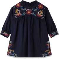 Rochii casual Flower Embroidery Dress Fete