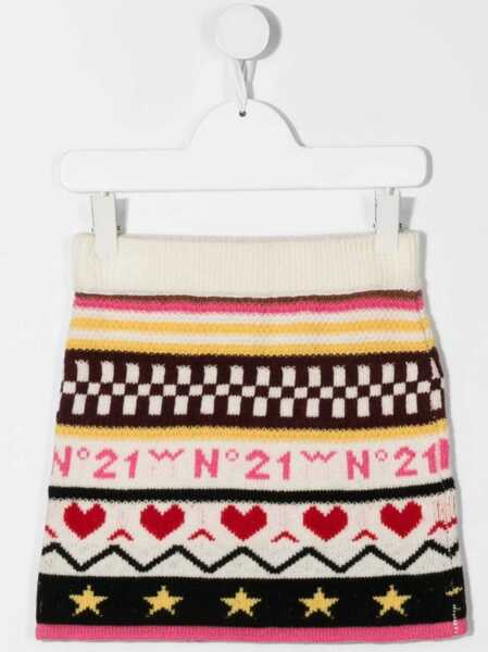 Fuste casual N21 Allover Jacquard Knit Skirt MULTICOLOUR Fete (BM 15717056) 2