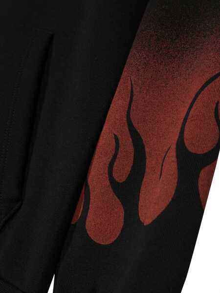 Bluze de trening Vision of Super Hoodie Negative Red Flames BLACK Baieti (BM 15717119) 3
