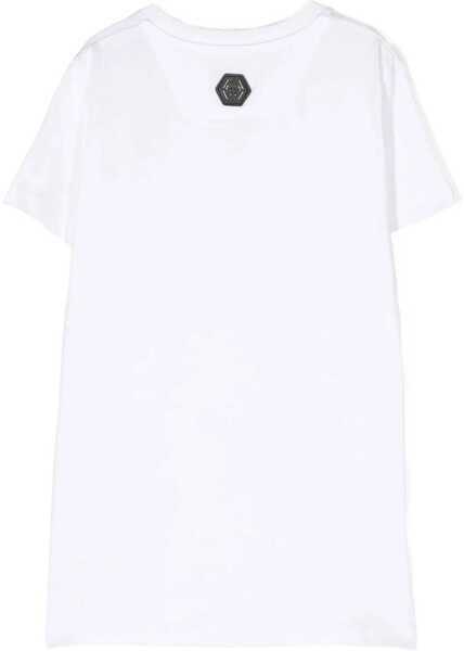 Tricouri Philipp Plein Maxi T-Shirt Skull WHITE Baieti (BM 15717128) 2