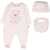 Philipp Plein Romper, Bib And Bonnet PINK