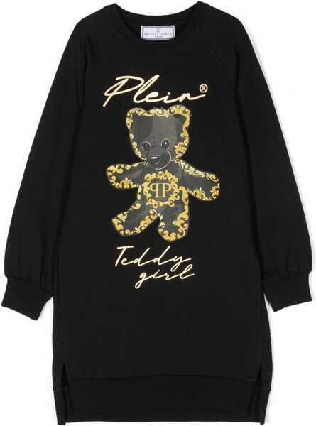 Rochii casual Philipp Plein Long Sleeve Dress Bear BLACK Fete (BM 15717140) 1