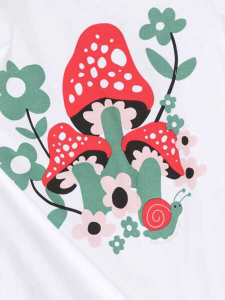Tricouri Stella McCartney Mushroom And Flower M/C T-Shirt WHITE Fete (BM 15717380) 3