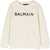 Balmain Logo Crewneck Sweatshirt BEIGE