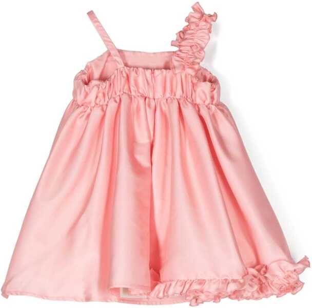Rochii casual MIMISOL Ruffled Satin Dress PINK Fete (BM 15717536) 2