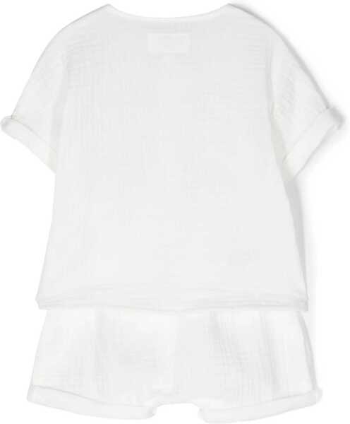 Tricouri TEDDY & MINOU T-Shirt And Bermuda Shorts Suit WHITE Baieti (BM 15717701) 2
