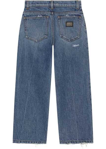 Blugi drepti Dolce & Gabbana Worn Effect Jeans DENIM Baieti (BM 15717884) 2