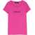 Versace Rhinestone Logo T-Shirt FUCHSIA