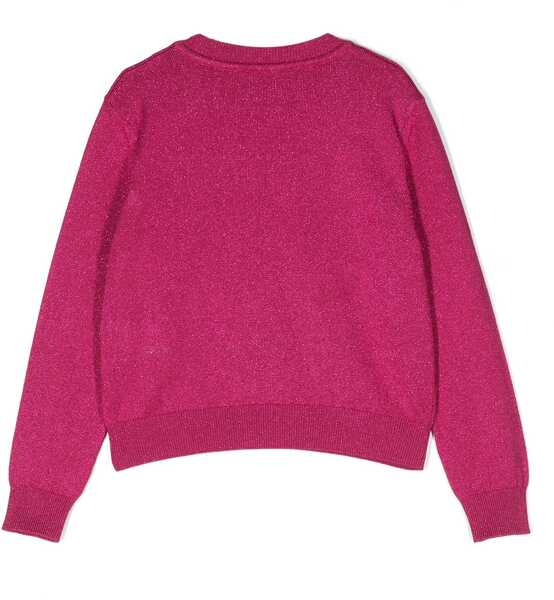 Pulovere casual Versace Crew Neck Pullover With Embroidered Logo FUCHSIA Fete (BM 15718109) 2