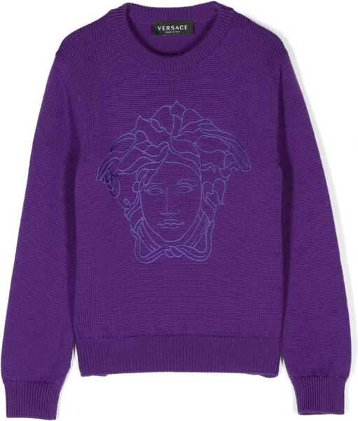 Pulovere Versace Medusa Choker Pullover PURPLE Fete (BM 15718166) 1
