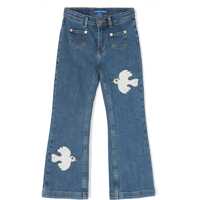 Blugi drepti Peace Where Danim Flared Jeans Fete