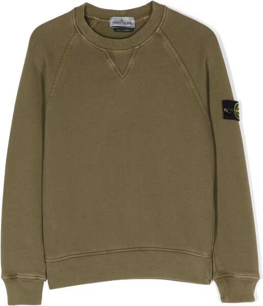 Hanorace Stone Island Crewneck Sweatshirt GREEN Baieti (BM 15718754) 1