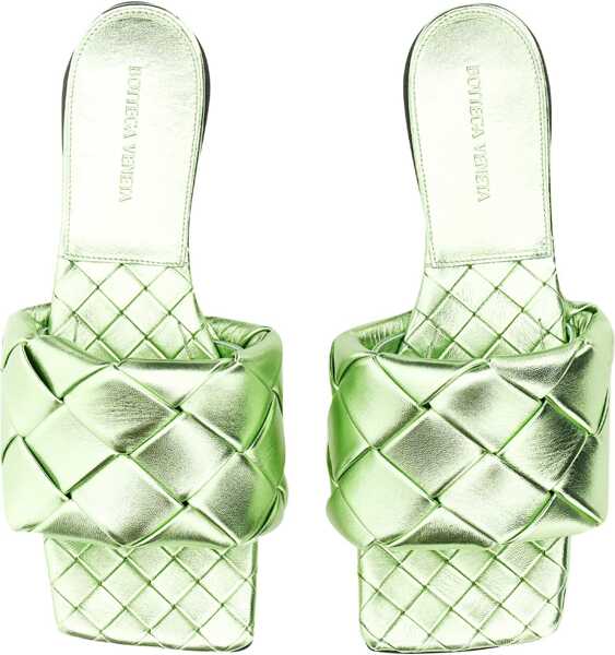 Sandale Bottega Veneta Flat Sandal The Lido GREEN Femei (BM 15720203) 2