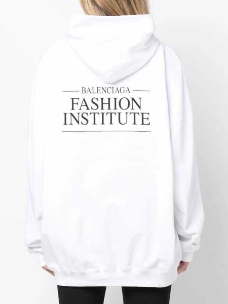 Hanorace Balenciaga Fashion Institute Large Fit Sweatshirt WHITE Femei (BM 15720272) 4