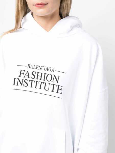Hanorace Balenciaga Fashion Institute Large Fit Sweatshirt WHITE Femei (BM 15720272) 5