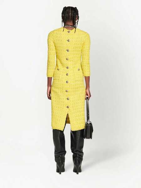 Rochii casual Balenciaga Back-To-Front Short Dress YELLOW Femei (BM 15720281) 4