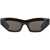 Bottega Veneta Sculptured Cat Eye Sunglasses BLACK