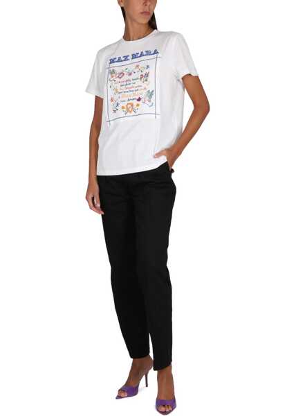 Tricouri Max Mara T-Shirt With Embroidery IVORY Femei (BM 15720593) 2