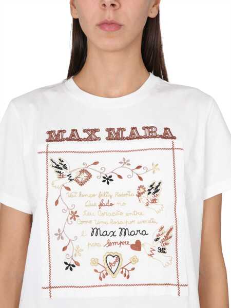 Tricouri Max Mara Crewneck T-Shirt IVORY Femei (BM 15720599) 4