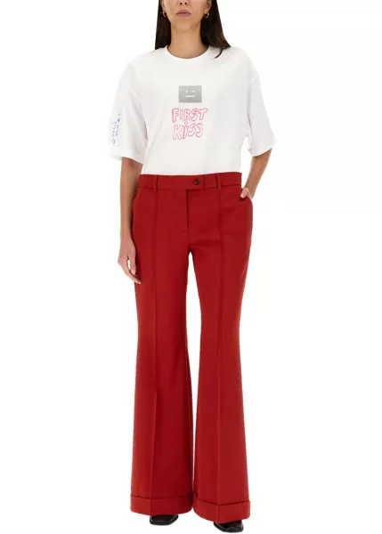 Pantaloni casual Acne Studios Wool Blend Pants RED Femei (BM 15720626) 2
