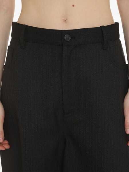 Pantaloni casual Balenciaga Shorts Loose BLACK Femei (BM 15720653) 4