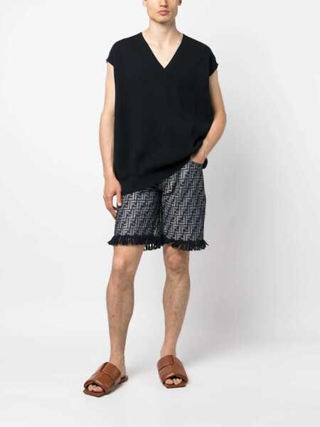 Pantaloni scurti Fendi Ff Denim Bermuda Shorts MULTICOLOUR Barbati (BM 15720755) 2