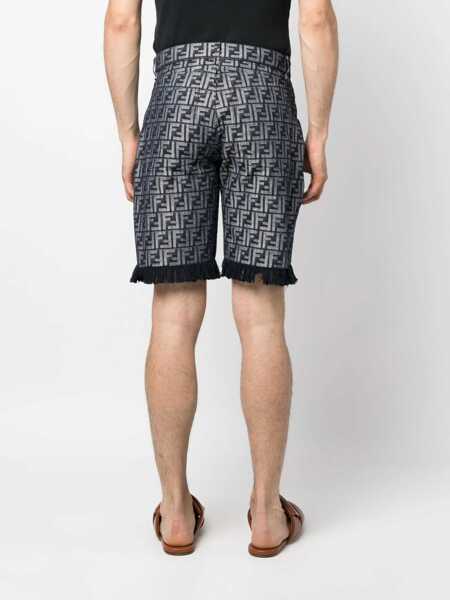Pantaloni scurti Fendi Ff Denim Bermuda Shorts MULTICOLOUR Barbati (BM 15720755) 4