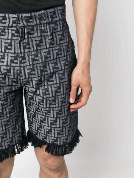 Pantaloni scurti Fendi Ff Denim Bermuda Shorts MULTICOLOUR Barbati (BM 15720755) 5