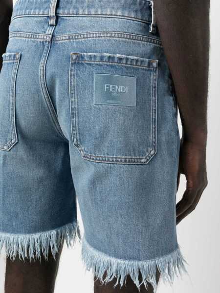 Pantaloni scurti Fendi Denim Bermuda Shorts BLUE Barbati (BM 15720758) 5