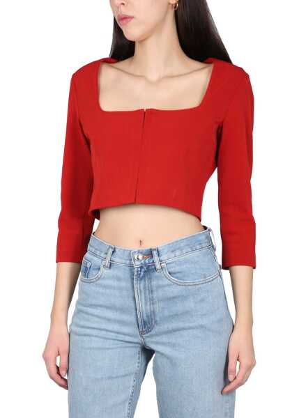Bluze Acne Studios Long Sleeve Top RED Femei (BM 15720767) 4