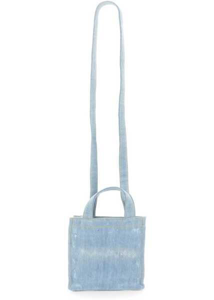 Genti de mana Acne Studios Mini Denim Shopper Bag With Logo AZURE Femei (BM 15720770) 2