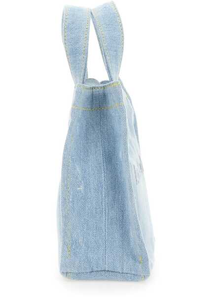 Genti de mana Acne Studios Mini Denim Shopper Bag With Logo AZURE Femei (BM 15720770) 3