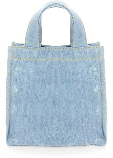 Genti de mana Acne Studios Mini Denim Shopper Bag With Logo AZURE Femei (BM 15720770) 4
