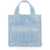Acne Studios Mini Denim Shopper Bag With Logo AZURE